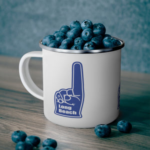 Long Beach Foam Finger Enamel Camping Mug