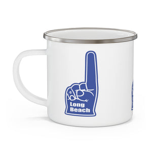 Long Beach Foam Finger Enamel Camping Mug