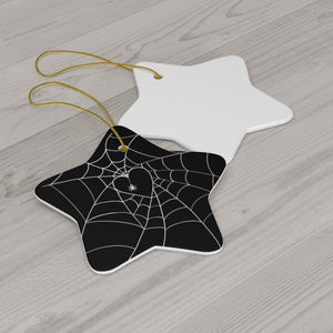 Spirited Spiderweb Ceramic Ornament, 4 Shapes