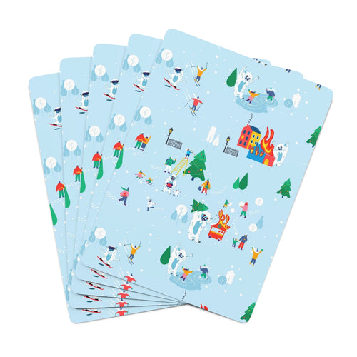 Holiday Havoc Yeti Playing Cards