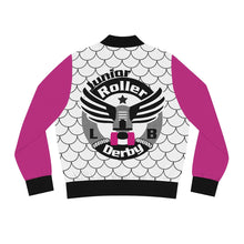 Load image into Gallery viewer, Women&#39;s Long Beach Jr Roller Derby Bomber Jacket - Pink