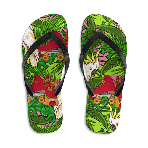 Unisex Jungle Skate Parrot Flip-Flops