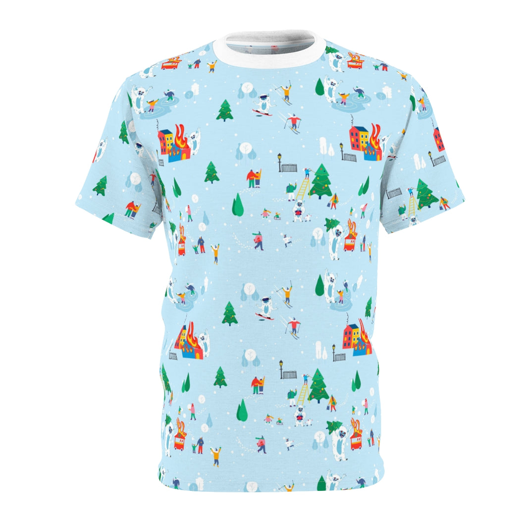 Holiday Havoc Yeti Unisex AOP Cut & Sew Tee