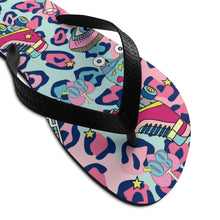 Load image into Gallery viewer, Unisex Wild About the 80&#39;s Roller Skate Flip-Flops