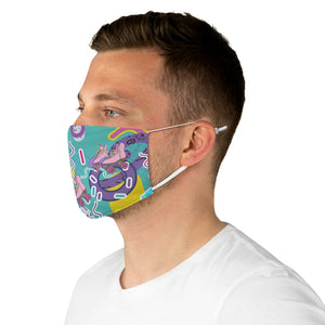 Vivid Roller Skate Fabric Face Mask