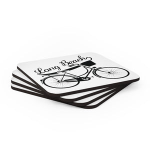 West Coasters Long Beach Bicycle Cork Back Coaster Set