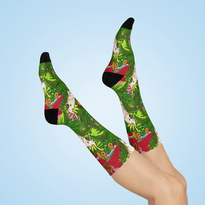 Jungle Skate Parrot Crew Socks