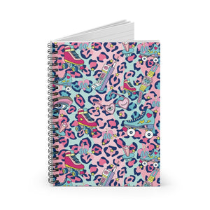 Wild About the 80's Roller Skate Spiral Notebook