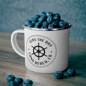 Seas The Day Enamel Camping Mug