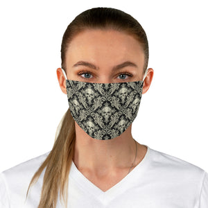 Skull Damask Fabric Face Mask