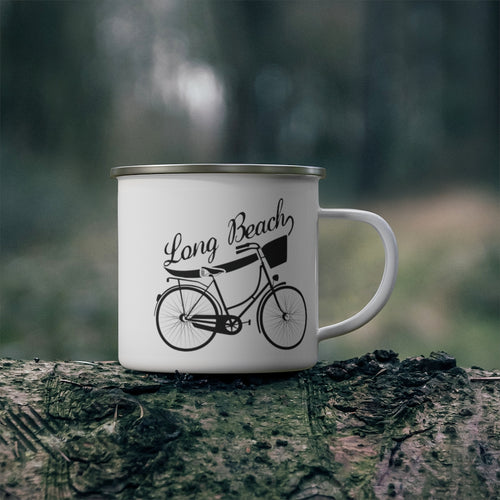 Long Beach Bike Enamel Camping Mug