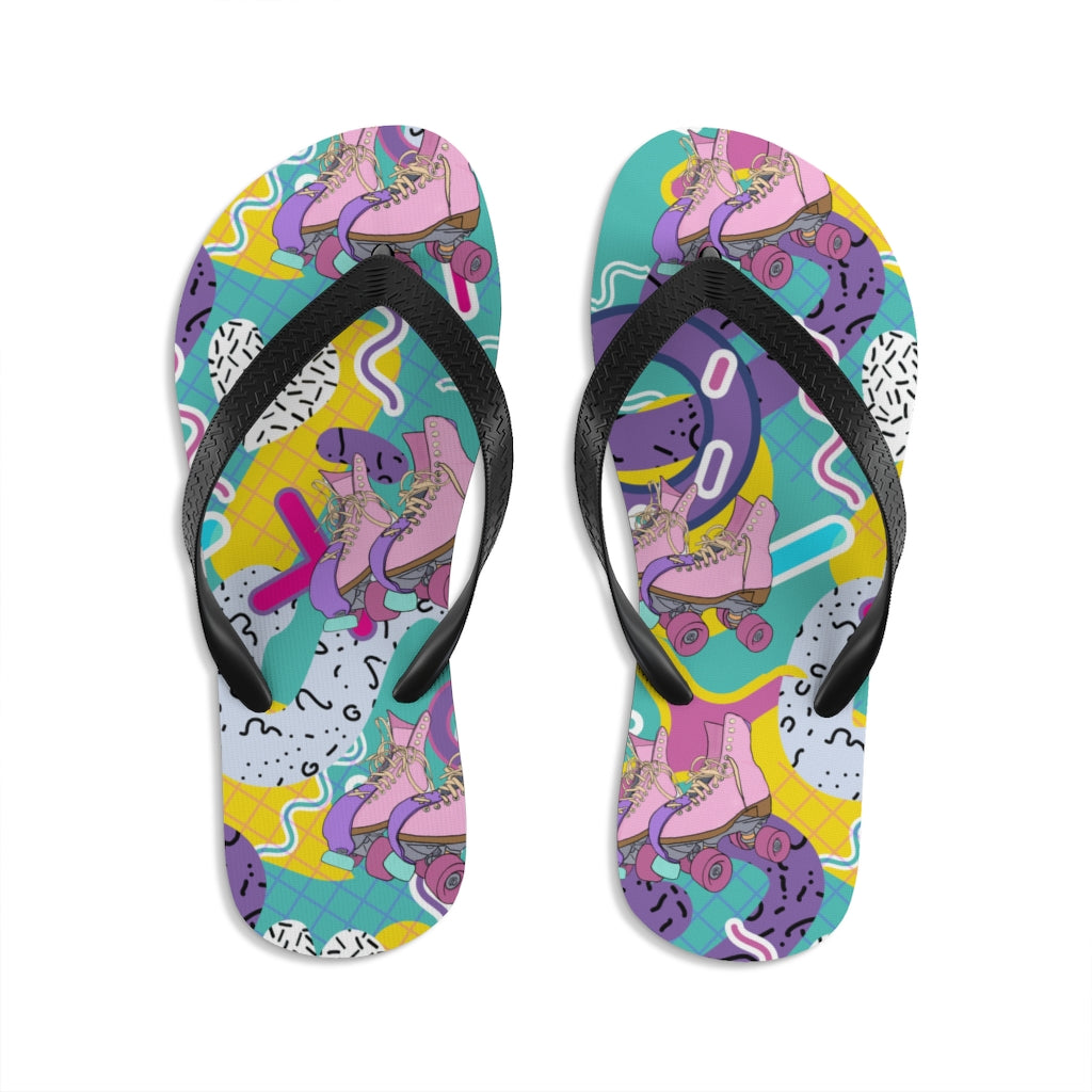 Unisex Vivid Roller Skate Flip-Flops