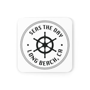 West Coasters Seas The Day Cork Back Coaster Set