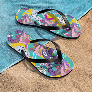 Unisex Vivid Roller Skate Flip-Flops