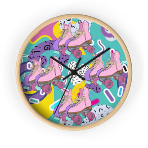 Vivid Roller Skate Wall clock