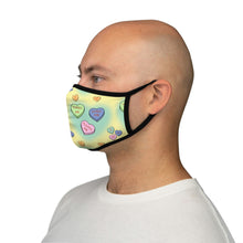 Load image into Gallery viewer, Thrill Me Candy Hearts Fitted Polyester Face Mask