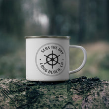 Load image into Gallery viewer, Long Beach Seas The Day Enamel Camping Mug