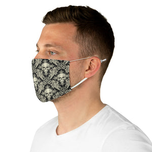 Skull Damask Fabric Face Mask