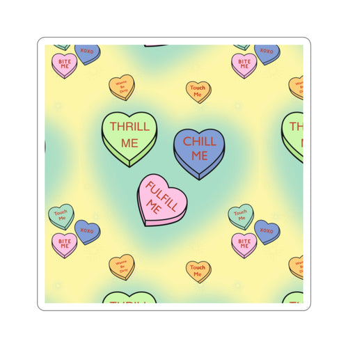 Thrill Me Candy Hearts Die-Cut Stickers