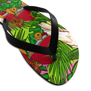 Unisex Jungle Skate Parrot Flip-Flops