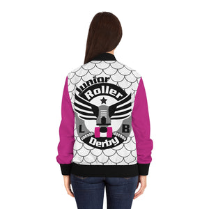 Women's Long Beach Jr Roller Derby Bomber Jacket - Pink