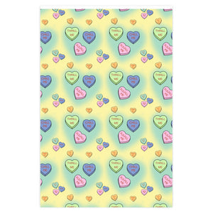 Thrill Me Candy Hearts Wrapping Paper