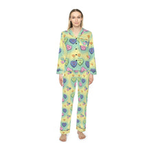 Load image into Gallery viewer, Thrill Me Candy Hearts Women&#39;s Satin Pajamas