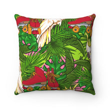 Load image into Gallery viewer, Jungle Skate Parrot Square Pillow