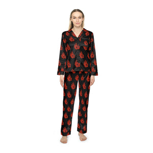 Women's Satin Heart Pajamas