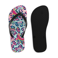 Load image into Gallery viewer, Unisex Wild About the 80&#39;s Roller Skate Flip-Flops