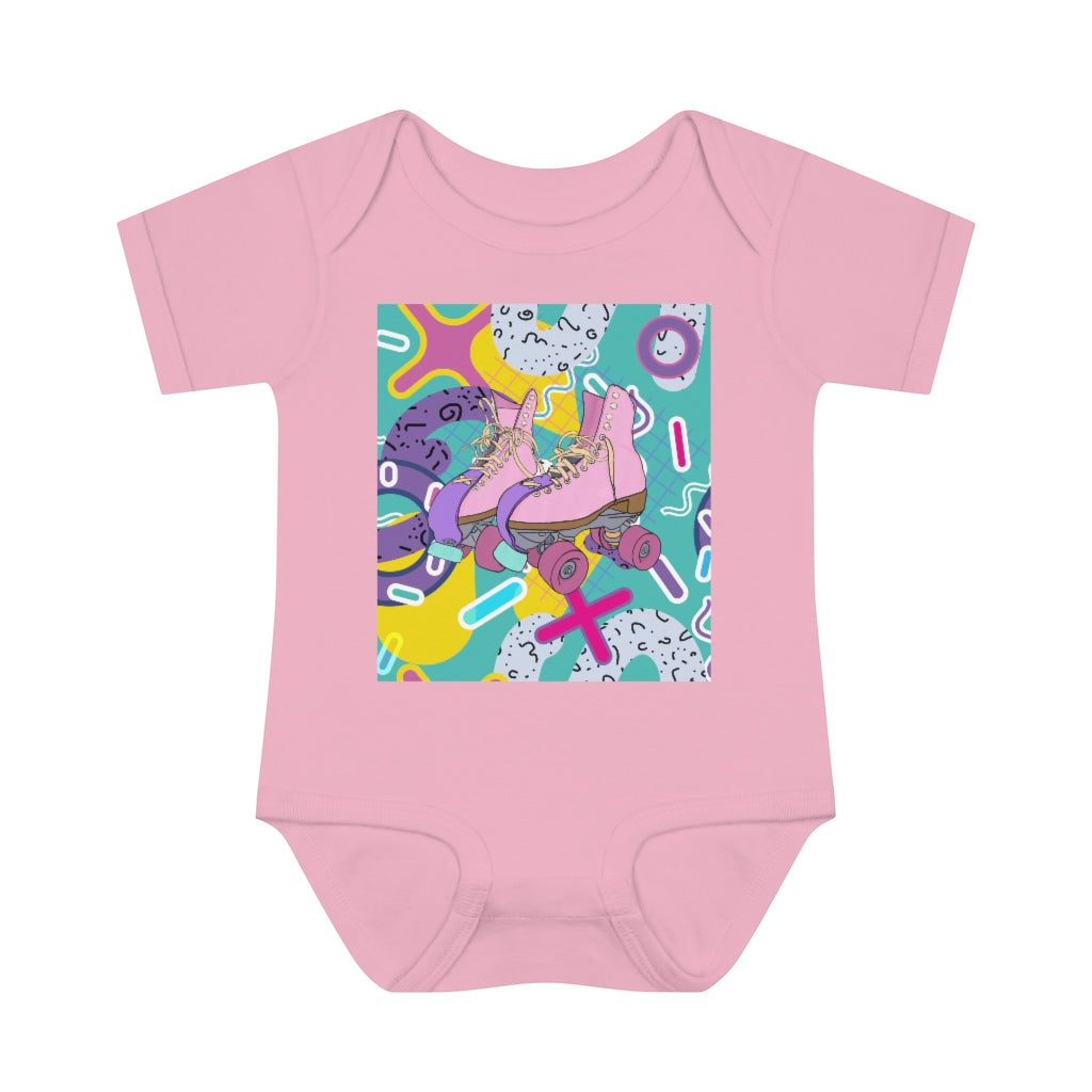 Vivid Rollerskate Infant Baby Rib Bodysuit