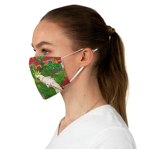 Jungle Skate Parrot Fabric Face Mask