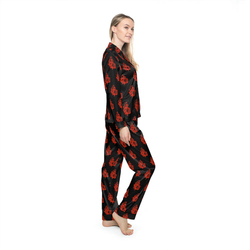 Women's Satin Heart Pajamas